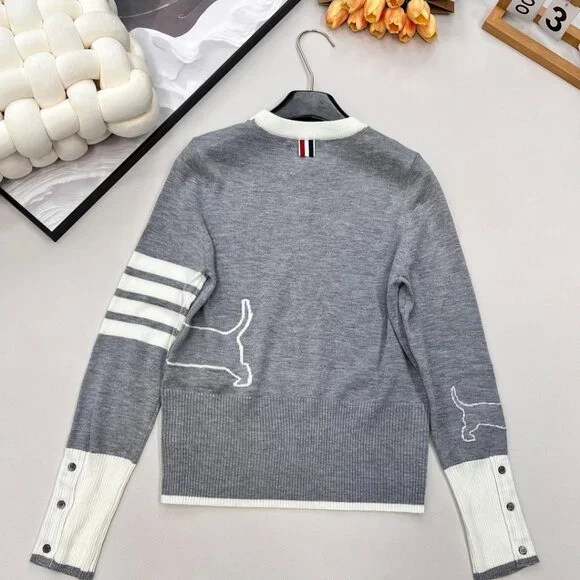 THOM BROWNE Knitted Wool Pullover Sweater - Picture 2 of 10